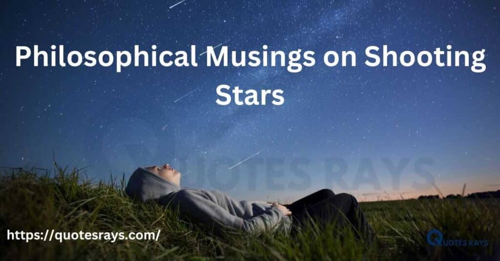 Philosophical Musings on Shooting Stars