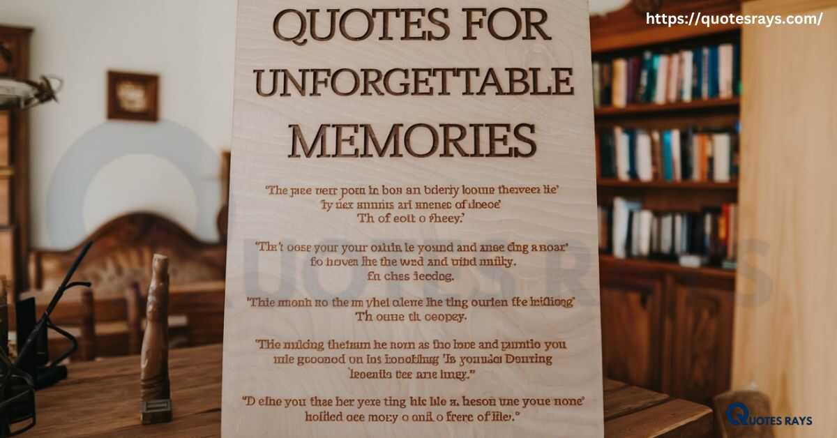 Quotes for Unforgettable Memories